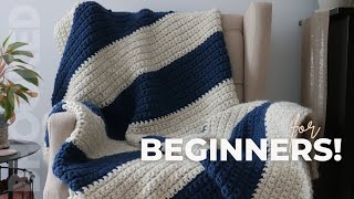 How to Crochet a Blanket StepbyStep for Complete Beginners [upl. by Alenson]