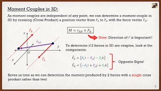 Engineering Mechanics Statics Theory  Moment Couples [upl. by Fachanan]