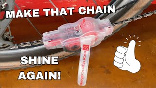 How To Clean And Lube A Bicycle Chain With A Chain Cleaner Effetto Mariposas Mangiacatena [upl. by Willow]