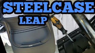 Steelcase Leap V2 or V1 office chair removing a rusty gas lift cylinder pneumatic [upl. by Saffian]