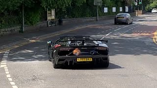 Supercars in Alderley Edge 2023 DTX SVJ STO 812 GTS GT4 RS F12 Ultima GTR 720S x2 Pista… [upl. by Uno]