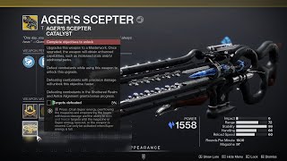 HOW TO GET AGERS SCEPTER CATALYST  DESTINY 2 [upl. by Amalita]