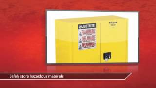 Cabinet Manual 2 Door 30 Gal  Justrite Product Review Video [upl. by Huttan]