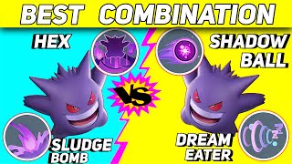 Which is Gengars Best Moveset Combination  Gengars Moveset Comparsion  Pokemon Unite clips [upl. by Terrena292]