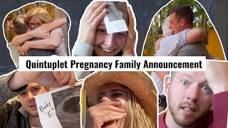 Quintuplet Pregnancy Announcement Surprising Family With Crazy News Reactions Are Priceless [upl. by Belsky]