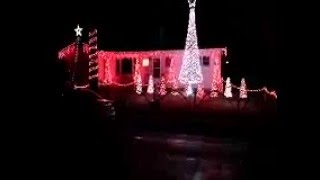 Q985 Susan Tylers 2014 Trip to see the Voss Christmas Lights to Music in Rochelle [upl. by Eelyram772]