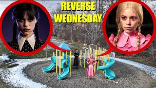 IF YOU EVER SEE REVERSE WEDNESDAY ADDAMS EVIL TWINS AT HAUNTED PARK RUN SHE CAPTURED WEDNESDAY [upl. by Alag]