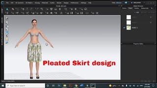 How to Pleat a Skirt in clo3d HindiUrdu [upl. by Blake]