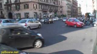 Naples Italy Traffic  Left turn yield or not intersection [upl. by Noak]