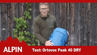 Test 2021 Ortovox Peak 40 Dry  Tourenrucksack  ALPIN  Das Bergmagazin [upl. by Stronski]