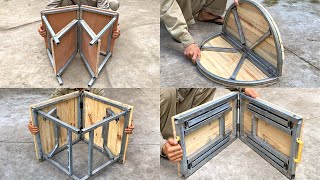 DIY  Craftsmans Ideas4 Smart Folding Table Projects You Should SeeMetal Smart Folding Utensils [upl. by Manas]