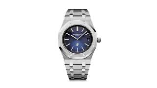 Audemars Piguet Royal Oak quotJumboquot Extra Thin Ref 15202 Titanium Case SIHH 2018 Watch [upl. by Mercorr]