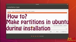 How to make partitions in Ubuntu during installation [upl. by Kano]