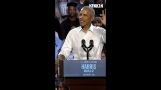 Obama raps a Eminem song at Harris rally [upl. by Anastas]