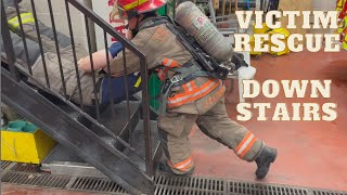 Firefighter Victim Rescue Down Stairs [upl. by Drahnreb]