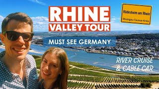 Ring Tour Rüdesheim am Rhein in 4K  Cable Car Rhine Valley amp River Cruise  Germany [upl. by Nella]