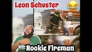 LEON SCHUSTER ROOKIE FIREMAN PRANK  REACTION 😂 [upl. by Ashlan]