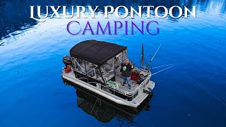 Luxury Pontoon Boat Camping Winter Camping [upl. by Aniger520]