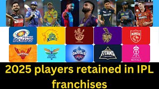 2025 Players Retained in IPL Franchises [upl. by Turnheim659]