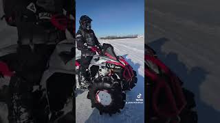 Beautiful day on Sask Canada canam offroad performance motor sports atv 4x4 winter snow [upl. by Ridgley570]