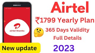 Airtel 1799 new plan  Airtel yearly plan [upl. by Jami80]