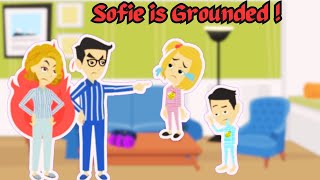 Cheeky Sofie gets Grounded Part 2  Funny Sleepover Party with friends [upl. by Alemahs]