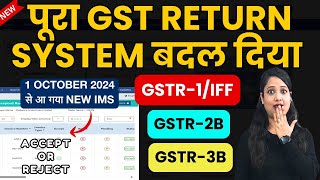 All GST Return System is changes in GST from 1 October 2024 New Invoice Management System IMS [upl. by Imugem]