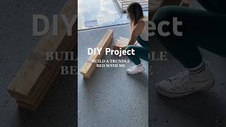 🛠️🪚 How to build a cheap DIY trundle bed frame with just some wood and stain howto diyproject [upl. by Enicar]