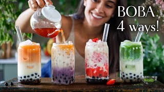 Easy homemade BUBBLE TEA musttry BOBA🧋 [upl. by Tikna170]