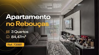 Apartamento 3 quartos no Rebouças Curitiba  Ed Rockefeller  JOTA8 Imóveis [upl. by Dnomsad935]