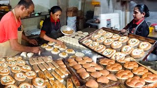 Family Bakery Makes Bun amp Pastries Every Day Yummy Food බේකරියේ හදන බනිස් [upl. by Idnam]