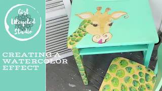 DIY painted furniture Watercolor effect [upl. by Ahsirtap]