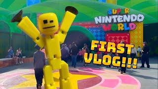 STIKBOT VISITS SUPER NINTENDO WORLD  FIRST VLOG [upl. by Danella]