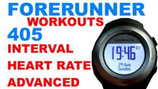 Garmin Forerunner 405  410  Workouts heart rate simple interval amp advanced [upl. by Fachan]