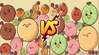 QS Monkey Land vs Fruit Fusion Fun WATERMELON GAME Fruit Merge Suika Game [upl. by Earl]