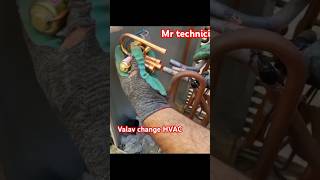 4way valve how to change HVAC technician tools amazing workshortvideo automobile valverepair [upl. by Ixela]