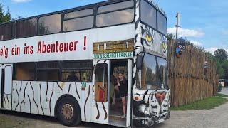 Serengeti Park Hodenhagen Übernachtung im Doppeldeckerbus [upl. by Uel]