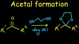 Acetal amp Hemi acetal formation from Aldehydes  Complete mechanism  Carbonyl protecting group [upl. by Brice]