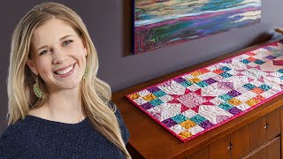 How to Make a Shimmering Stars Table Runner  Free Project Tutorial [upl. by Damara245]