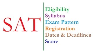 SAT Exam details  EligibilitySyllabusExam PatternRegistrationDatesScores [upl. by Rolanda]