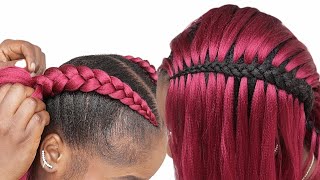 Cant Feedin Braids Trying Tiktok Feedin Braids Hairstyles  Nkemjeffrey [upl. by Corin]