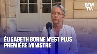 Élisabeth Borne a présenté la démission de son gouvernement à Emmanuel Macron qui la acceptée [upl. by Vivi]