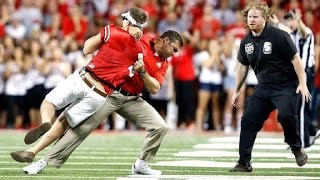 Ohio State Coach Body Slams Fan streaker  Anthony schlegel Cincinnati vs Ohio State Game [upl. by Etteloiv]