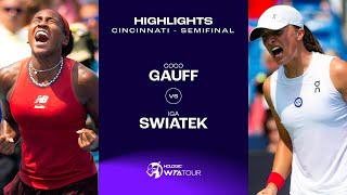 Iga Swiatek vs Coco Gauff  2023 Cincinnati Semifinals  WTA Match Highlights [upl. by Clayberg185]