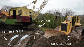 Draglines amp Dozers  Ruston Bucyrus 22RB Brake Band Installation [upl. by Refeinnej367]