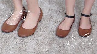 DIY Ankle Strap For Your Flats Heels [upl. by Neelyar]