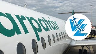 Carpatair Fokker 100 Economy Class review  Operated for KLM [upl. by Colston]