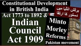 Act 1773 to 1909 Constitutional Development British India EngURDUHINDI CSS PMS BS Law BS [upl. by Haceber718]