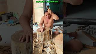 Crafting a Traditional Wooden Drum from Scratch 17 shorts crafting traditionalcrafts woodendrum [upl. by Nagiem]