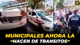 Oficiales querían hacer labores de Transito pero fueron sorprendidos por ciudadanos [upl. by Oiciruam903]